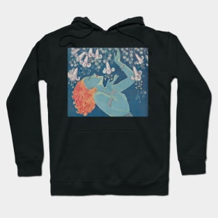 Vintage Blue Lady Hoodie